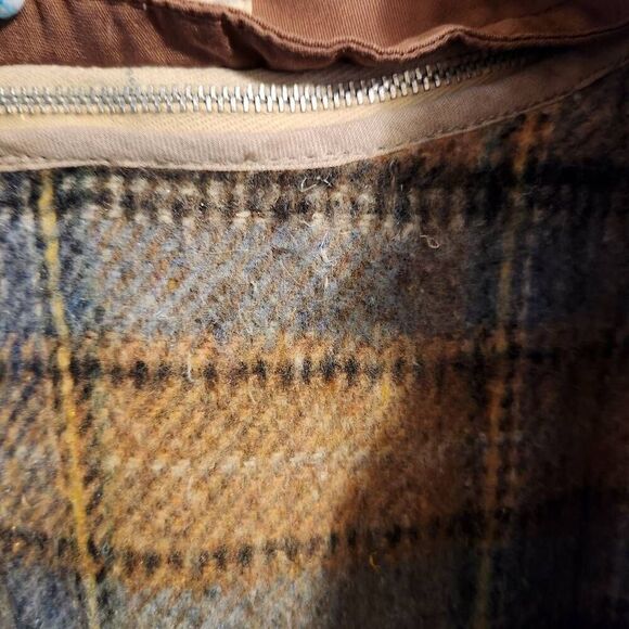 Vintage 1970's brown trench coat belted removable lining size 10 Petite - Picture 6 of 8